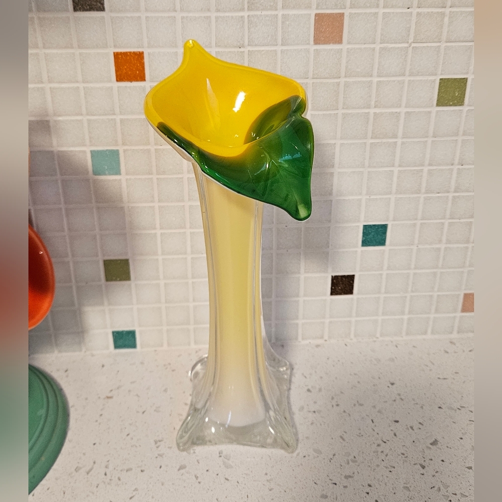 Handblown glass vase